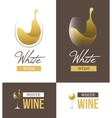 white wine logo vector image vector image