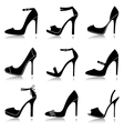black shoes icons vector image