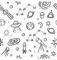cosmos space astronomy simple seamless pattern vector image