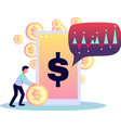 financial app analytics composition vector image