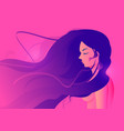 neon colorful silhouette young beautiful women vector image