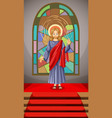 jesus christ in cartoon style vector image vector image