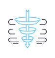 marketing funnel line icon outline symbol vector image