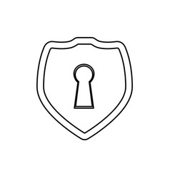 Shield security abstract lock Royalty Free Vector Image