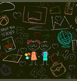teacher s day handdrawn seamless pattern vector image