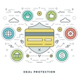 flat line business concept vector image