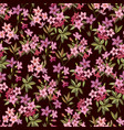 floral seamless pattern with tiny pink flowers vector image