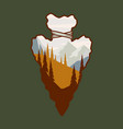 arrowhead with mountain landscape design element vector image