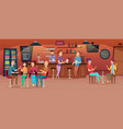 friends cafe interior people meeting vector image vector image