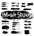 grunge brush strokes set vector image
