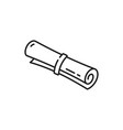parchment isolated notary scroll paper document vector image
