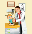 pediatrician with child vector image