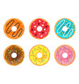 set of doughnuts vector image
