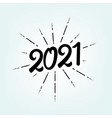 2021 happy new year vintage lettering text vector image
