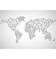 abstract world map of dots and line vector image