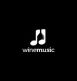 wine music logo design concept vector image vector image
