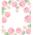 background with pink roses vector image