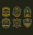 weapons chevrons set colorful sticker vector image
