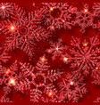 winter seamless pattern with shining snowflakes vector image vector image