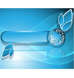 Blue background with globe Royalty Free Vector Image