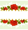 frame whit red roses vector image vector image