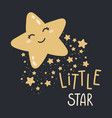 happy little star on a dark background vector image