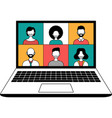 online video call vector image vector image