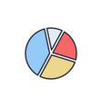 pie chart concept creative colored icon vector image vector image