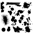set of blots and splashes vector image