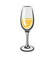 glass with white wine image vector image