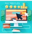 pay per click internet advertising model vector image