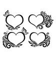 set beautiful black-and-white symbol vector image vector image