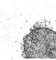 abstract geometric 3d sphere made of points vector image