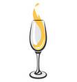 glass with white wine image vector image