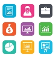 statistics accounting icons charts signs vector image