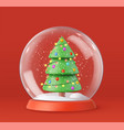 3d merry christmas and happy new year vector image