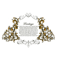 baroque floral ornament vector image vector image