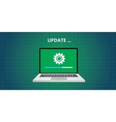 Data update or synchronize with bar process Vector Image