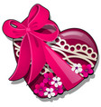 decor form heart red color decorated vector image