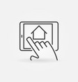 find real estate with tablet vector image