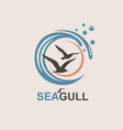 seagull logo design vector image vector image