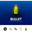 bullet icon in different style vector image