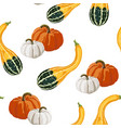 cute seamless autumn pumpkin pattern vector image vector image