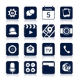 mobile applications icons black vector image