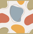 organic shapes seamless pattern with lines vector image vector image