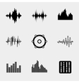 soundwave music icons vector image vector image