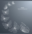geometric pattern with connected lines and dots vector image