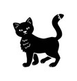 isolated cat silhouette logo print vector image