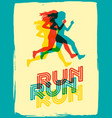 running woman poster vector image