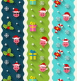 seamless new year decoration with cartton smile vector image